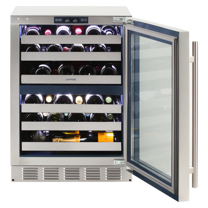 Sapphire SW24DZPR 24 Inch Wine Refrigerator